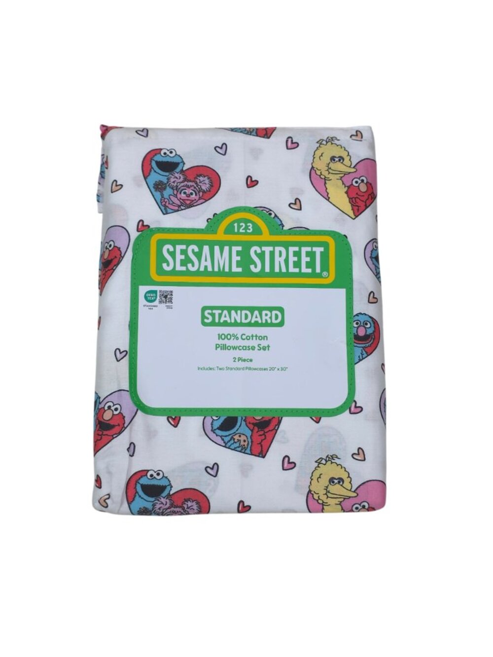 Sesame Street Cotton 2 Pk Standard Pillowcase Set Elmo Cookie Monster & Big Bird - Picture 6 of 6